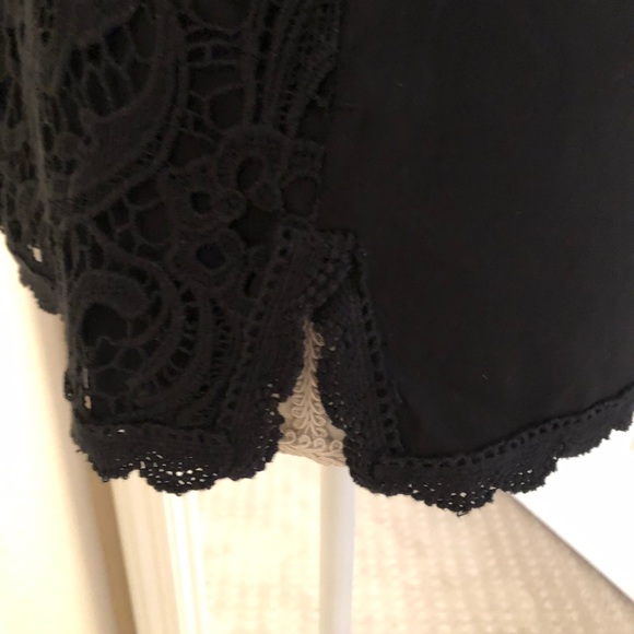 Beautiful Black lace Ella Moss top like new size Large. Great holiday party top. - Picture 5 of 11